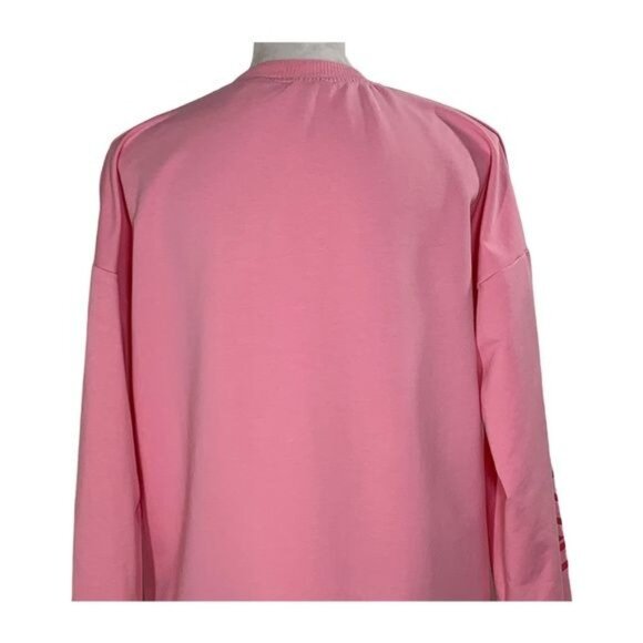 Boohoo Dress Womens Size 8 Mini Graphic Sweatshirt Long Sleeve Pink Fall Casual - Picture 6 of 10
